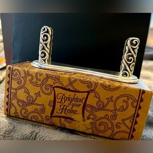 Brighton Silver Business Card Holder. Desk accessory. Great condition.